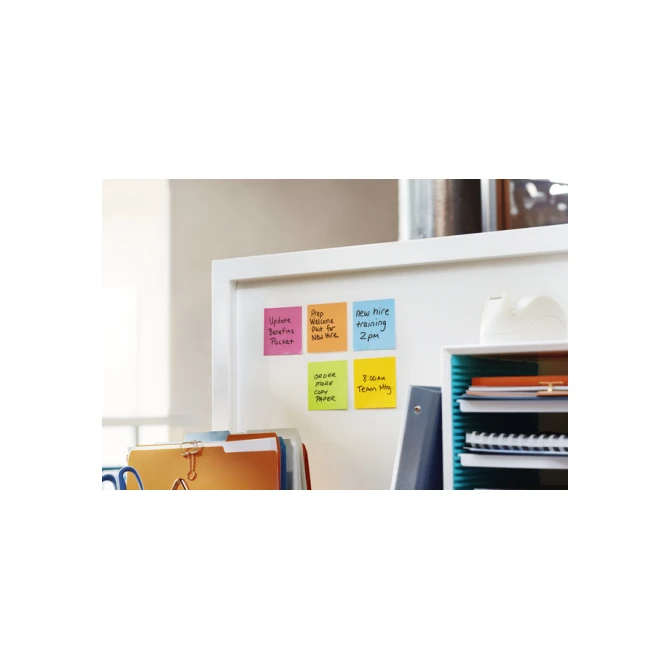 Memoblok Post-it 654 Super Sticky 76x76mm Carnival 6 stuks