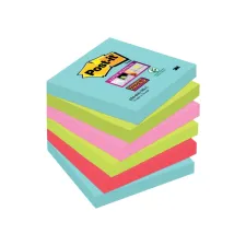 Memoblok Post-it 654 Super Sticky 76x76mm Cosmic 6 stuks