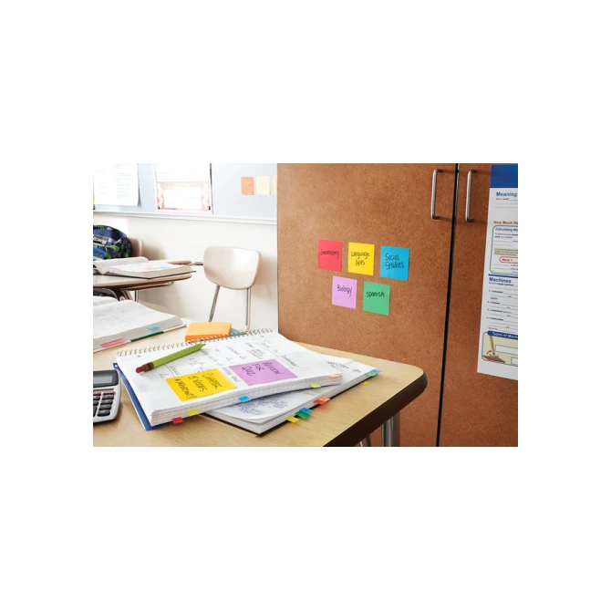 Memoblok Post-it 654 Super Sticky 76x76mm roze 90 vel