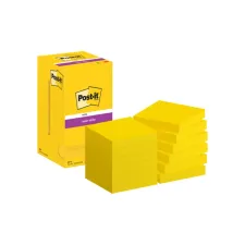 Memoblok Post-it 654 Super Sticky 76x76mm ultrageel 12 stuks