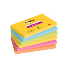 Memoblok Post-it 655 Super Sticky 76x127mm Carnival 6 stuks