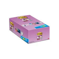 Memoblok Post-it 655 Super Sticky 76x127mm geel 14+2 gratis