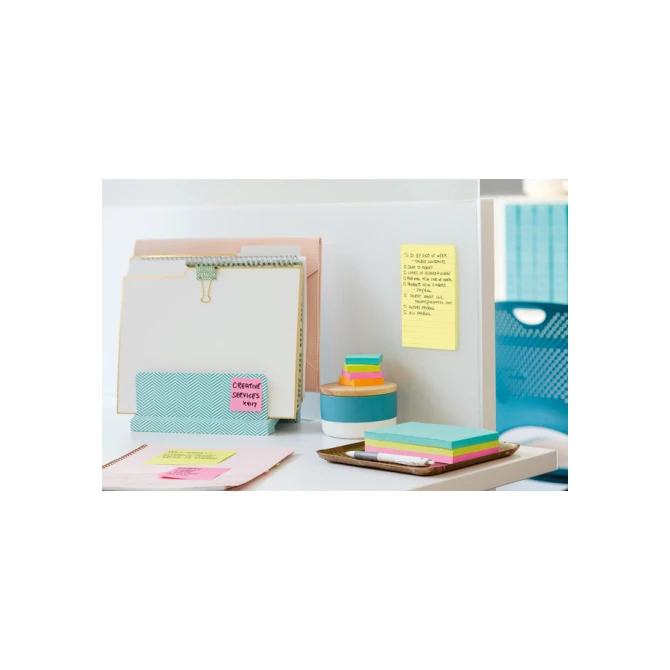 Memoblok Post-it 660 lijn 102x152mm canary yellow