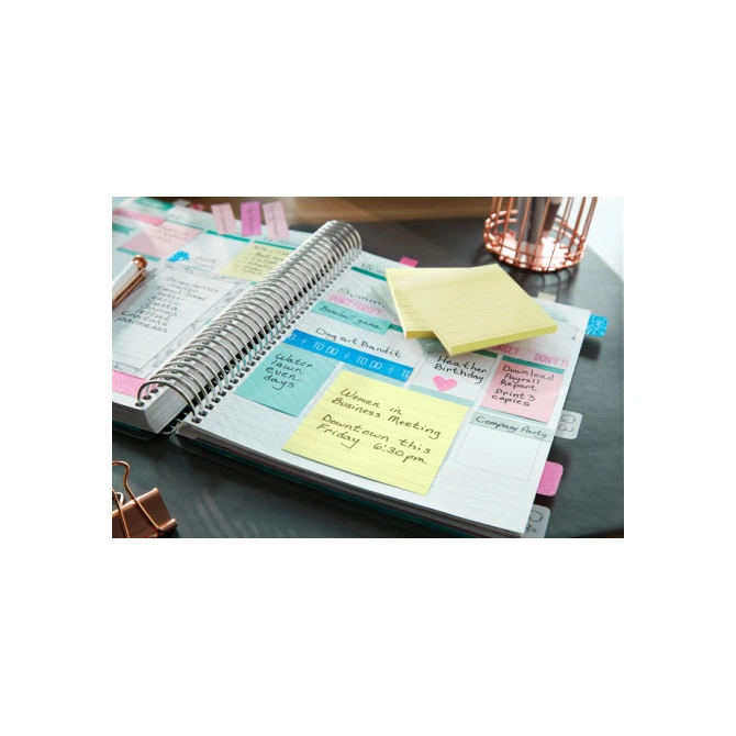 Memoblok Post-it 660 lijn 102x152mm canary yellow