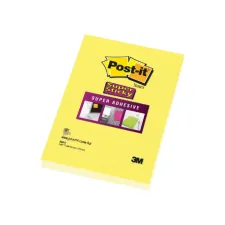 Memoblok Post-it 660 Super Sticky 102x152 geel met lijn 75 vel