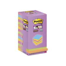 Memoblok Post-it Super Sticky 654 76x76mm color 16 stuks