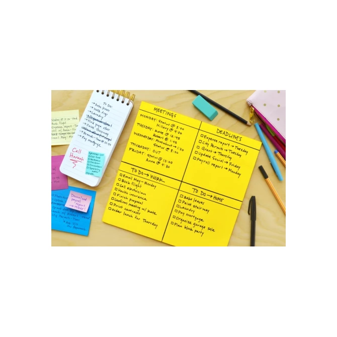 Memoblok Post-it Super Sticky Big Notes BN11-EU geel 279x279mm 30 vel