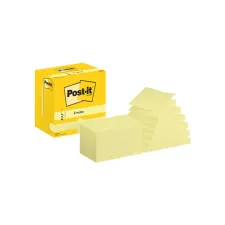 Memoblok Post-it Z-Note R350 76x127mm geel 12 stuks