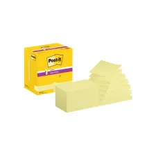 Memoblok Post-it Z-Note S350 Super Sticky 76x127mm geel 12 stuks