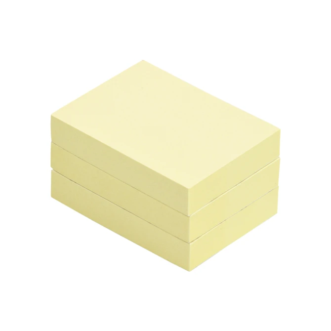 Memoblok Quantore 38x51mm geel 3 stuks