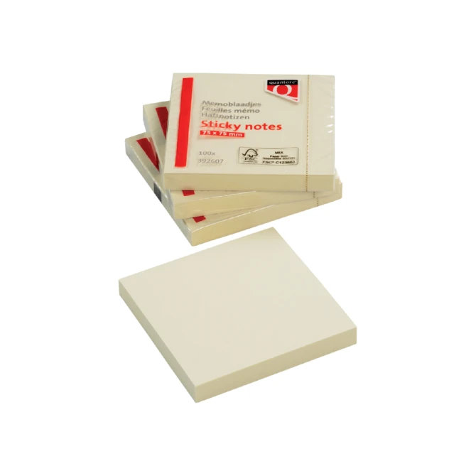 Memoblok Quantore 76x76mm geel 100 vel