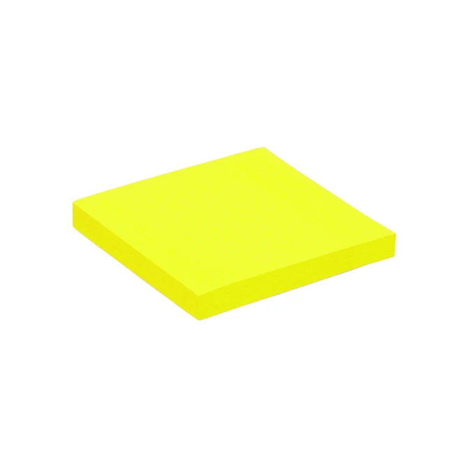 Memoblok Quantore 76x76mm neon geel 100 vel