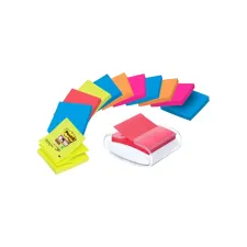 Memoblokdispenser 3M tbv Post-it Z-Note 76x76mm transparant + 12 blok Z-notes