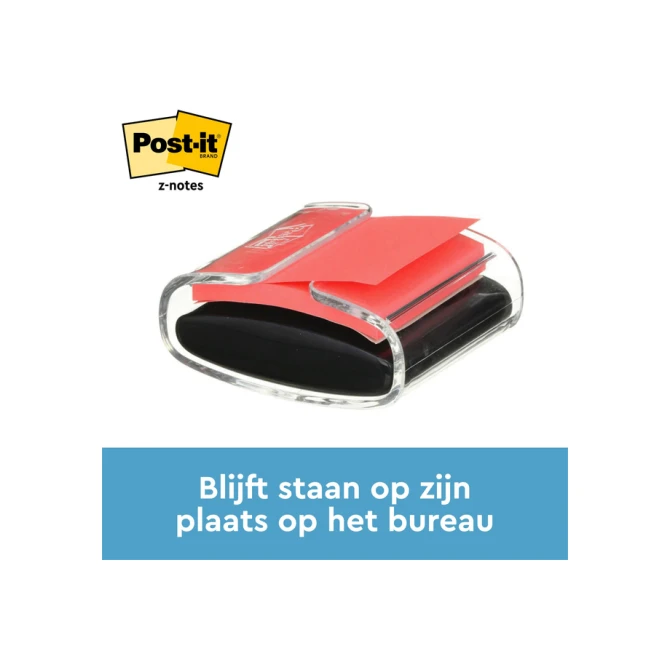 Memoblokdispenser 3M tbv Post-it Z-Note 76x76mm transparant + 12 blok Z-notes
