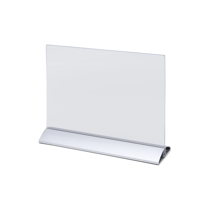 Menukaarthouder IEZZY liggend A4 aluminium voet