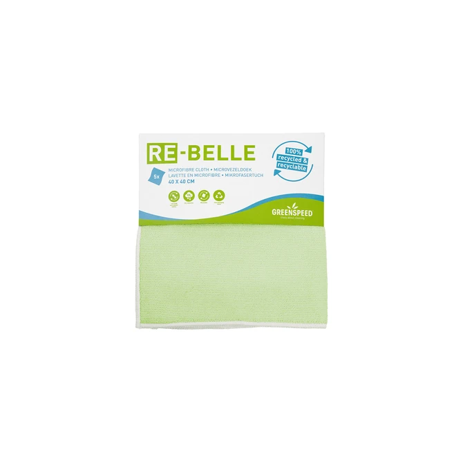Microvezeldoek Greenspeed Re-belle 40x40cm groen 5 stuks