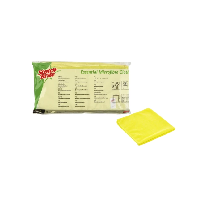 Microvezeldoek Scotch-Brite Essential 360x360mm geel 10 stuks