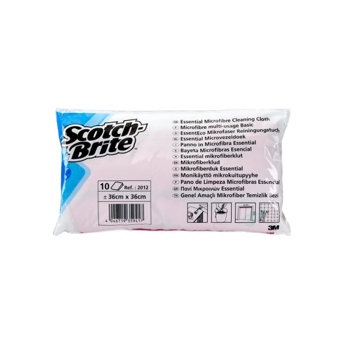 Microvezeldoek Scotch-Brite Essential 360x360mm groen 10 stuks