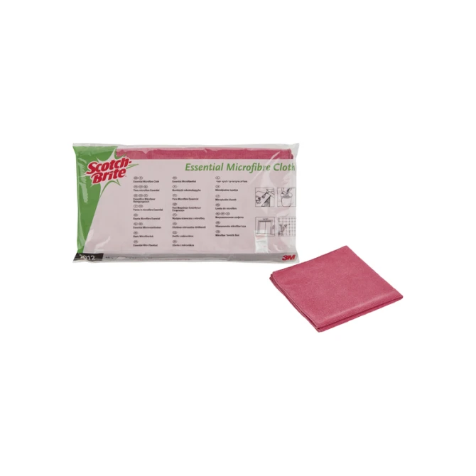 Microvezeldoek Scotch-Brite Essential 360x360mm rood 10 stuks