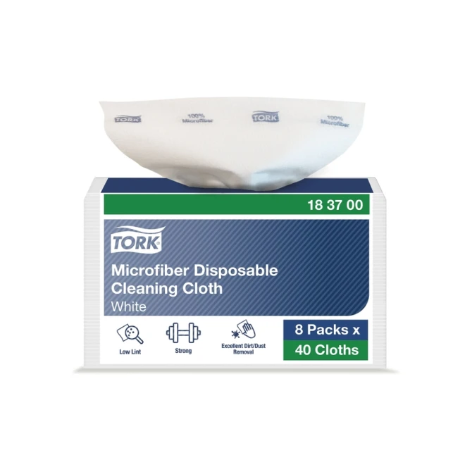 Microvezeldoek Tork Premium disposable 40 vel wit 183700