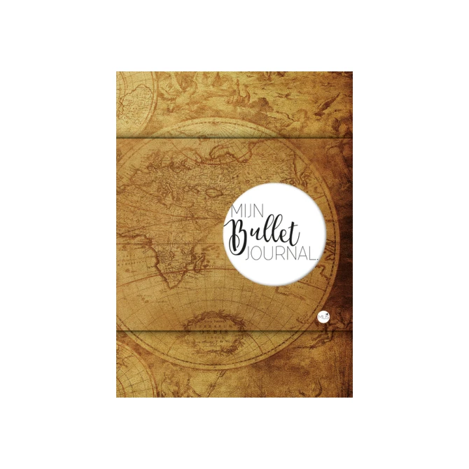 Mijn Bullet Journal wereldkaart dots 240 pagina's