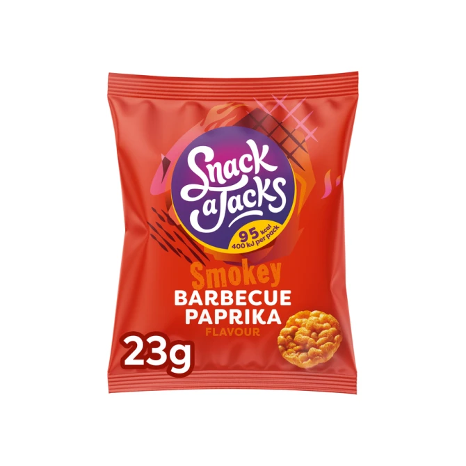 Mini rijstwafels Snack-a-Jacks barbeque paprika