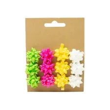 Mini strikken groen/roze/geel/wit 12 stuks