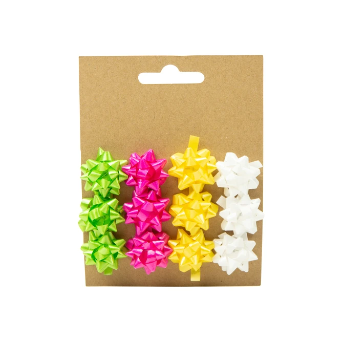 Mini strikken groen/roze/geel/wit 12 stuks