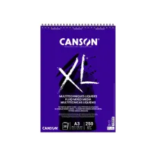 Mixed mediapapier Canson XL Fluid Mixed Media 30vel 250gr A3 extra wit