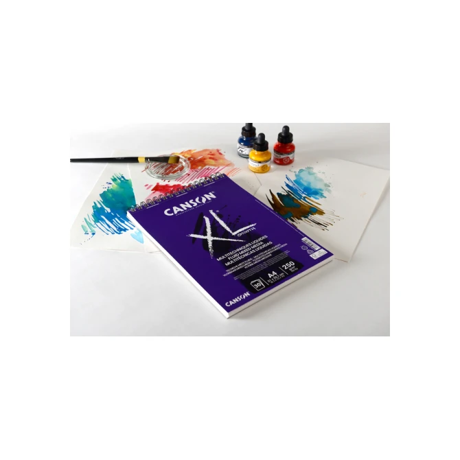 Mixed mediapapier Canson XL Fluid Mixed Media 30vel 250gr A4 extra wit