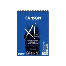 Mixed mediapapier Canson XL Textured Mixed Media 15vel 300gr A5 wit