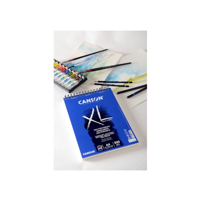 Mixed mediapapier Canson XL Textured Mixed Media 15vel 300gr A5 wit