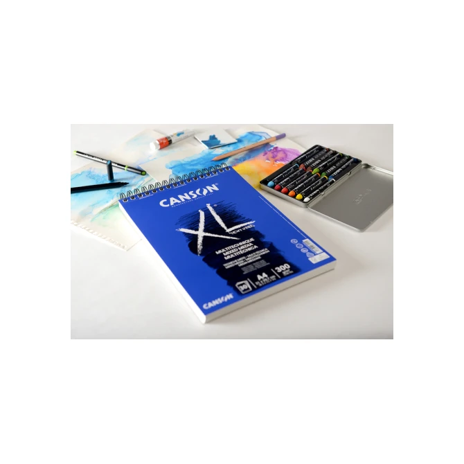 Mixed mediapapier Canson XL Textured Mixed Media 30vel 300gr A4 wit