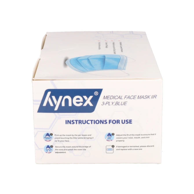 Mondmasker Hynex IIR 3-laags blauw 50 stuks