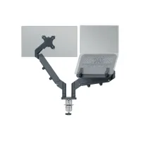 Monitor- en laptoparm Leitz Ergo ruimtebesparend dubbel donkergrijs Monitor- en laptoparm Leitz Ergo ruimtebesparend dubbel donkergrijs