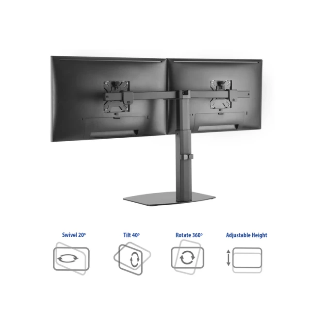 Monitorarm ACT office gasveer crossbar 2 schermen