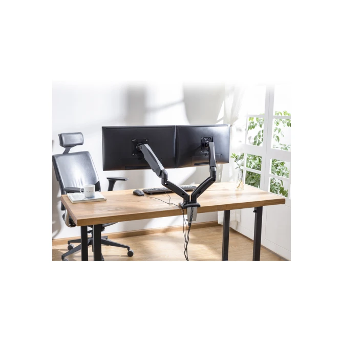 Monitorarm ACT office met gasveer 2 schermen