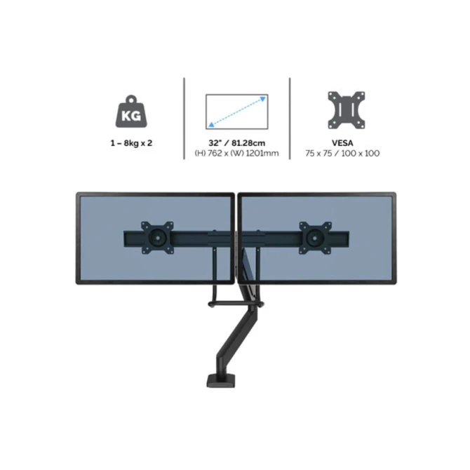 Monitorarm Fellowes Eppa Crossbar wit