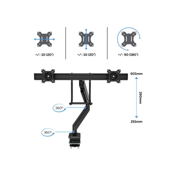 Monitorarm Fellowes Eppa Crossbar wit