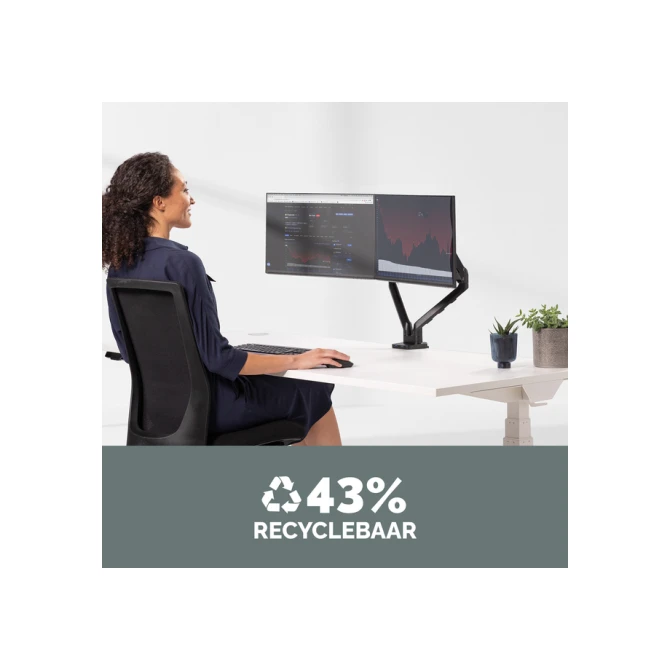 Monitorarm Fellowes Platinum Series dubbel horizontaal