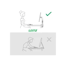 Monitorarm Leitz Ergo ruimtebesparend dubbel donkergrijs Monitorarm Leitz Ergo ruimtebesparend dubbel donkergrijs