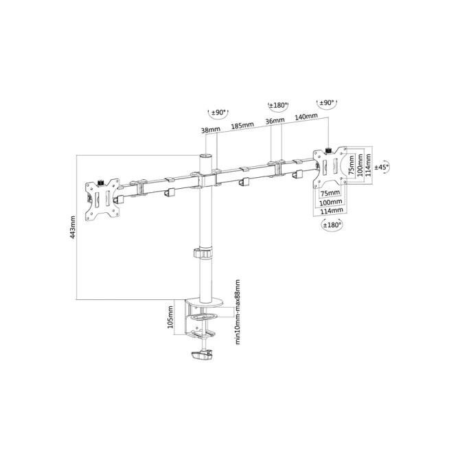 Monitorarm Neomounts  D550D 10-32