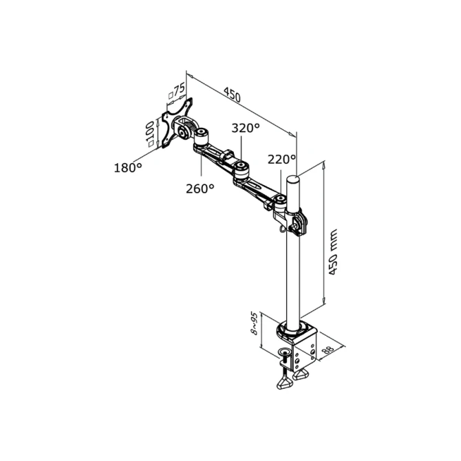 Monitorarm Neomounts D935 10-30