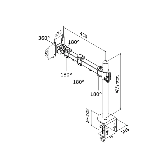 Monitorarm Neomounts D960 10-30