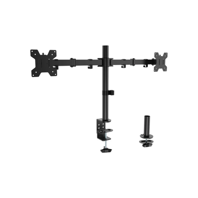 Monitorarm Quantore 2 schermen 17-27 inch zwart