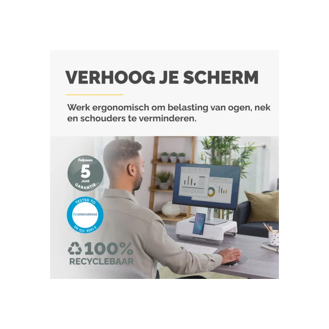 Monitorstandaard Fellowes Breyta wit