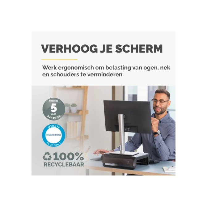 Monitorstandaard Fellowes Breyta zwart