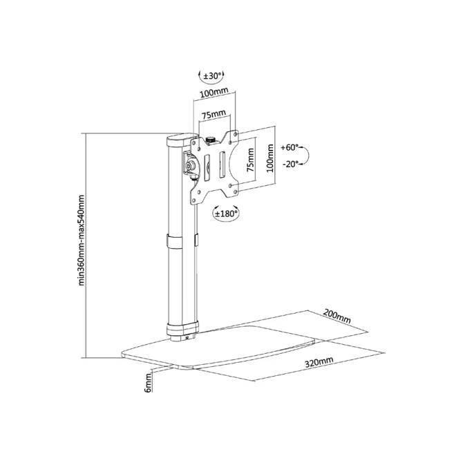 Monitorstandaard Neomounts D890 10-32