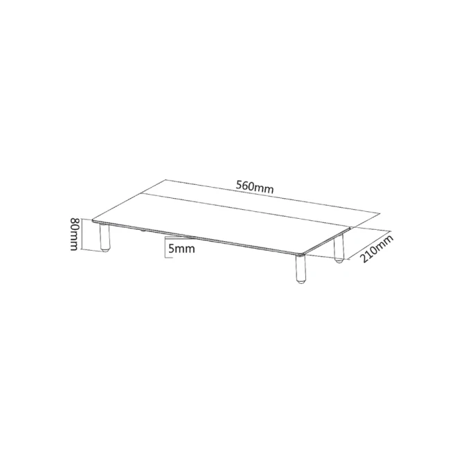 Monitorstandaard Neomounts Monitor10 transparant