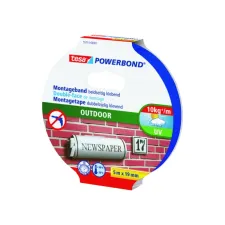 Montagetape tesa® Powerbond Outdoor dubbelzijdig 5mx19mm transparant
